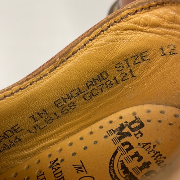 Dr. Martens MIE Unisex Kids Sz 12 (13) Brown Oiled Leather Classic Oxford - Picture 6 of 10